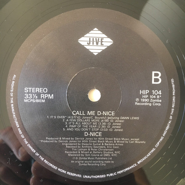 D-Nice : Call Me D-Nice (LP, Album)