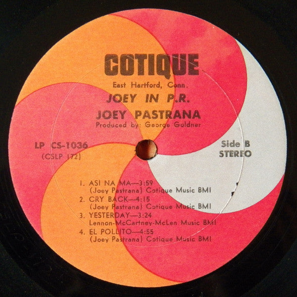 Joey Pastrana And His Orchestra : Joey In P.R. (LP, Album)