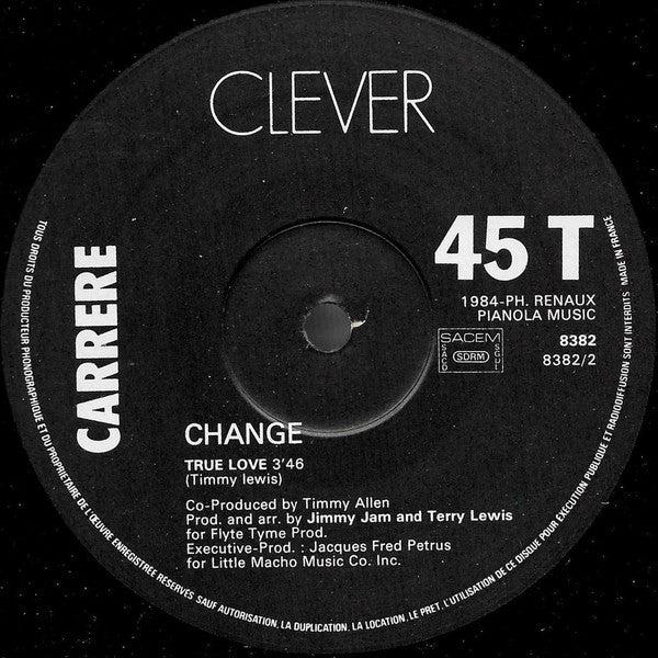 Change : Change Of Heart (Special U.S Mix) (12")