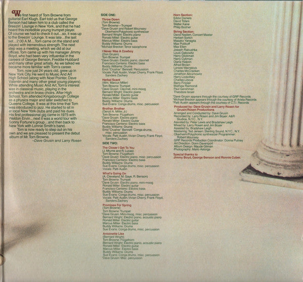 Tom Browne : Browne Sugar (LP, Album, Ter)