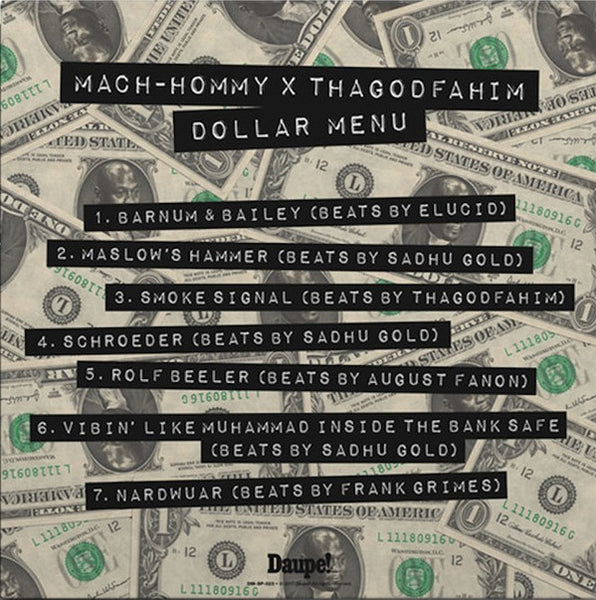 Mach-Hommy X ThaGodFahim : Dollar Menu (LP, EP, Ltd, Num)