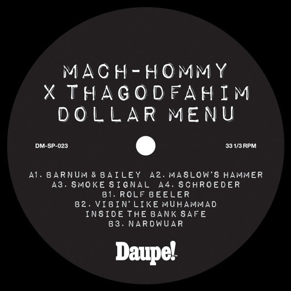Mach-Hommy X ThaGodFahim : Dollar Menu (LP, EP, Ltd, Num)