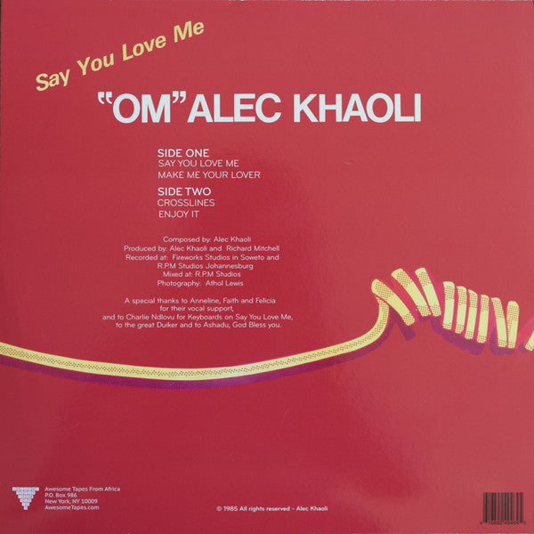 "Om" Alec Khaoli* : Say You Love Me (12", RE)