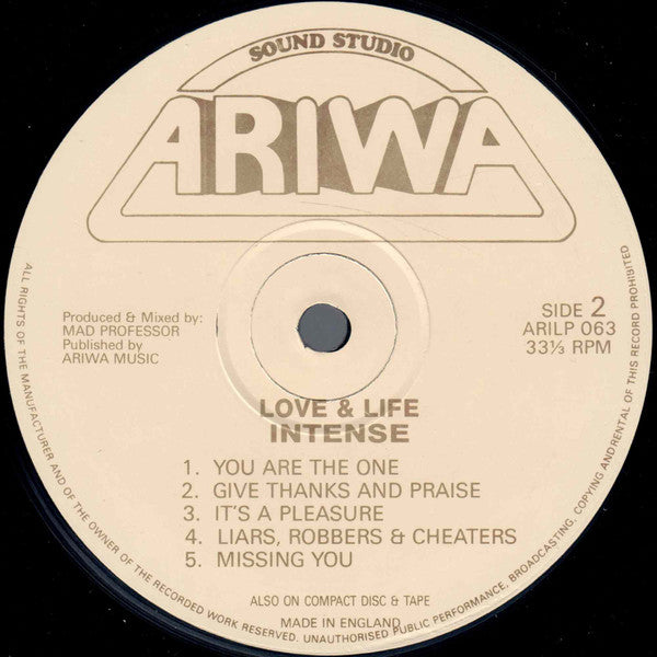 Intense (7) : Love And Life (LP, Album)