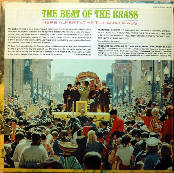 Herb Alpert & The Tijuana Brass : The Beat Of The Brass (LP, Album, Gat)