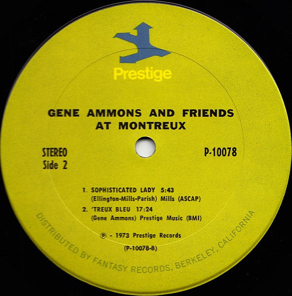 Gene Ammons : Gene Ammons And Friends At Montreux (LP, Album)