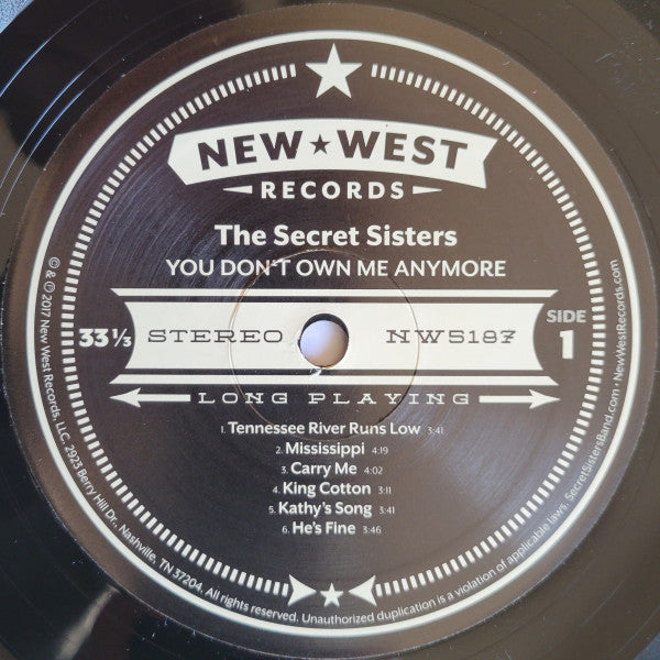 The Secret Sisters : You Don't Own Me Anymore (LP, Album)
