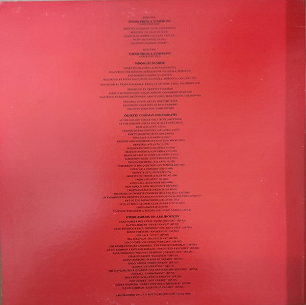 Ornette Coleman : Dancing In Your Head (LP, Album)
