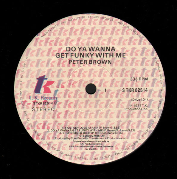Peter Brown (2) : Do Ya Wanna Get Funky With Me? (LP, Album)