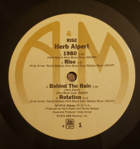 Herb Alpert : Rise (LP, Album)