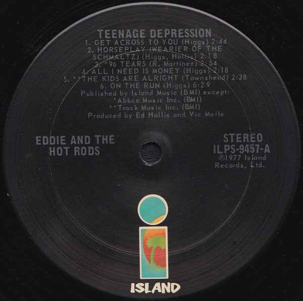 Eddie And The Hot Rods : Teenage Depression (LP, Album, San)