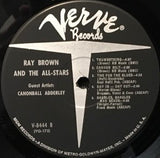 Ray Brown Guest Artist Cannonball Adderley : With The All-Star Big Band (LP, Mono)