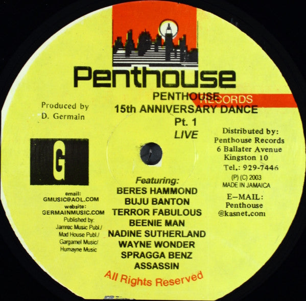 Various : Penthouse 15th Anniversary Dance Pt.1 Live (LP, Advance, Mixed)