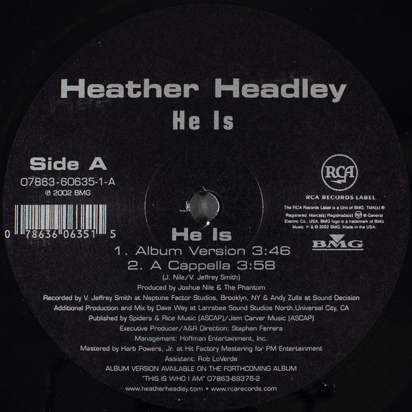 Heather Headley : He Is (12")