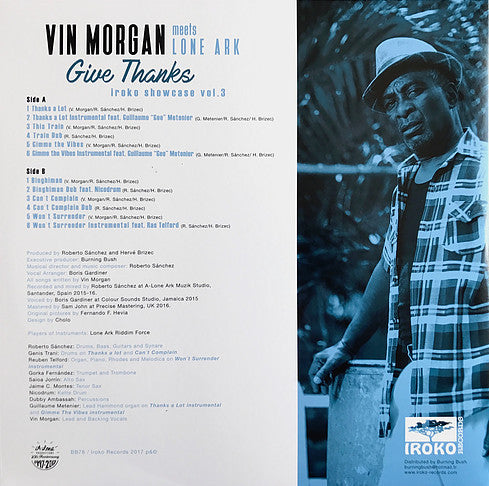 Vin Morgan Meets Lone Ark : Give Thanks (LP, Album, Gat)