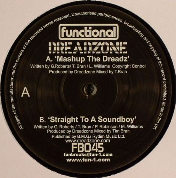 Dreadzone : Mashup The Dreadz / Straight To A Soundboy (12")