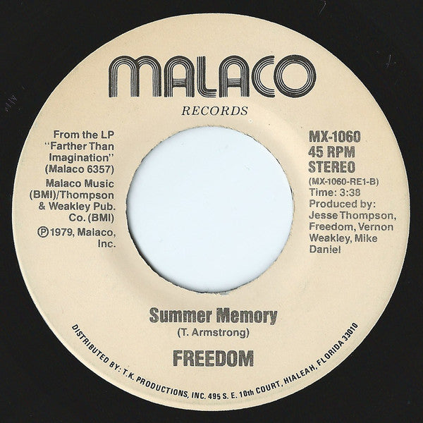 Freedom (2) : Get Up And Dance / Summer Memory (7")
