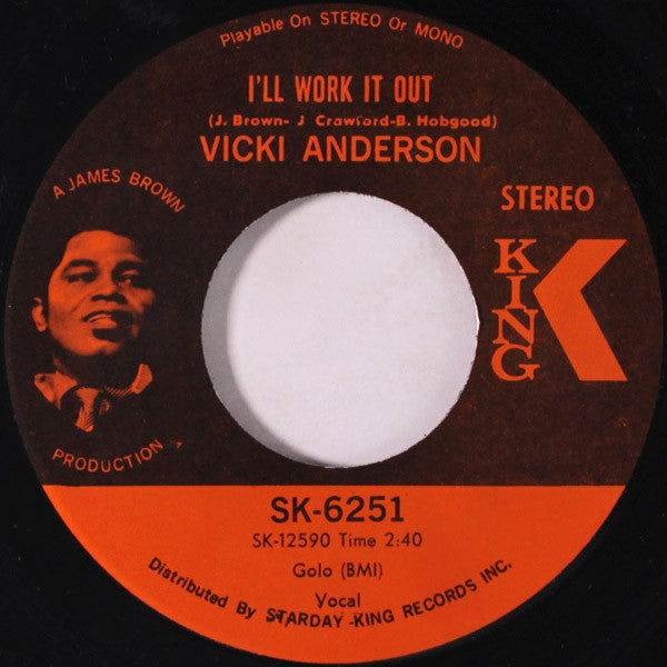 Vicki Anderson : Answer To Mother Popcorn (I Got A Mother For You) / I'll Work It Out (7")