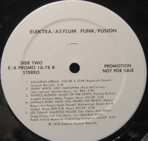 Various : Funk / Fusion (LP, Comp, Promo)