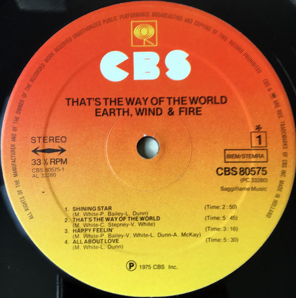 Earth, Wind & Fire : That's The Way Of The World (LP, Album, RE, Gat)