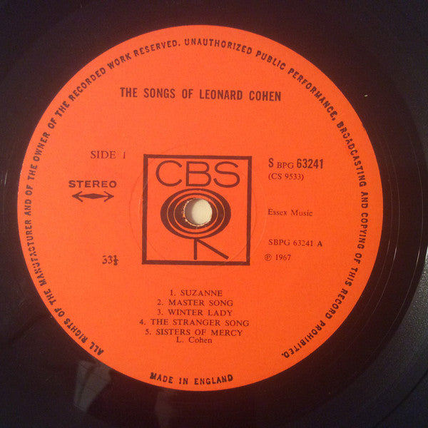 Leonard Cohen : Songs Of Leonard Cohen (LP, Album)