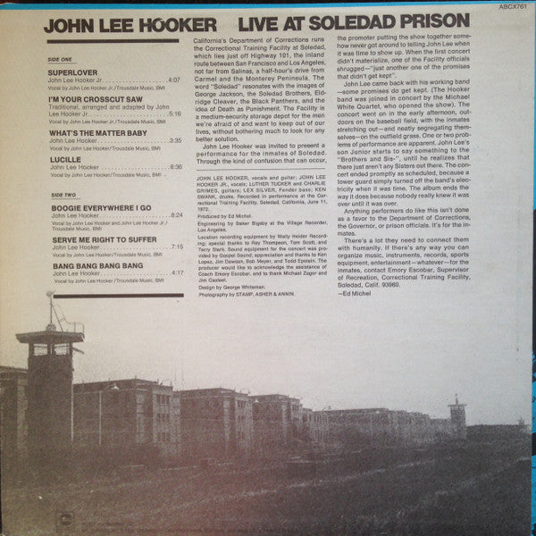 John Lee Hooker : Live At Soledad Prison (LP, Album)
