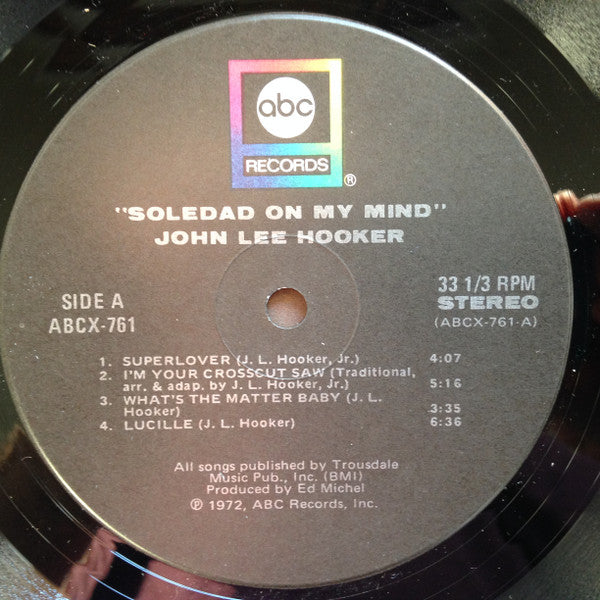 John Lee Hooker : Live At Soledad Prison (LP, Album)