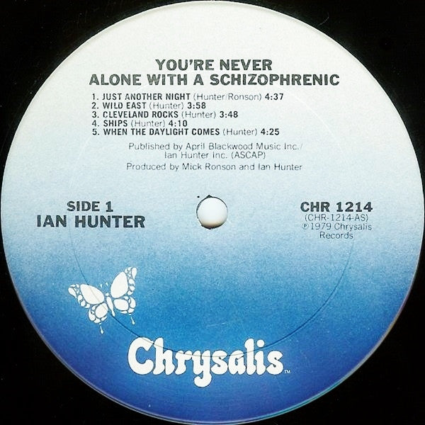 Ian Hunter : You're Never Alone With A Schizophrenic (LP, Album, RE)