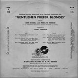 Jane Russell And Marilyn Monroe : Selections From The Twentieth Century-Fox Film "Gentlemen Prefer Blondes" (10")