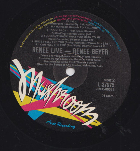 Renee Geyer : Renee Live (LP, Album, Gat)