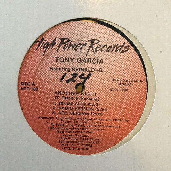 Tony Garcia Featuring Reinald-O : Another Night (12")