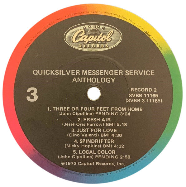 Quicksilver Messenger Service : Anthology (2xLP, Comp, RE)