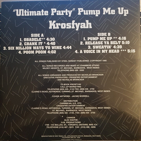 Krosfyah : "Ultimate Party" Pump Me Up (LP, RP, 2nd)