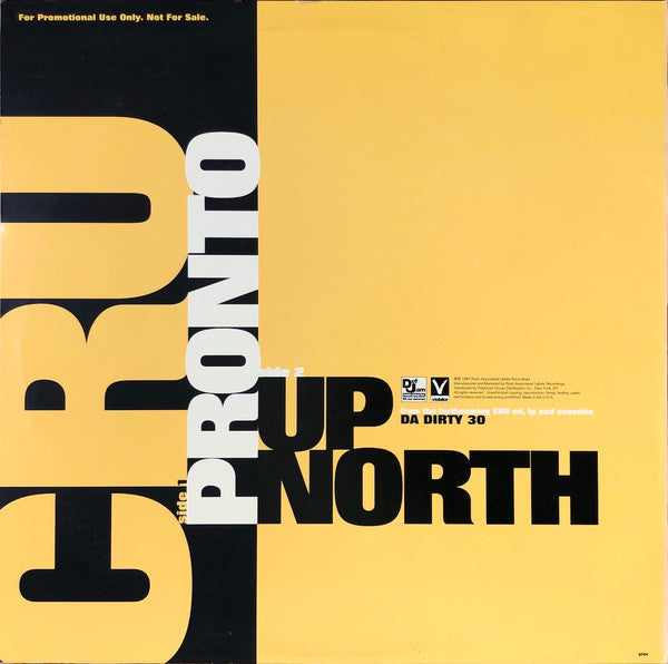 CRU : Up North / Pronto (12", Promo)