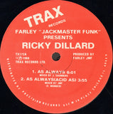 Farley "Jackmaster" Funk Presents Ricky Dillard : As Always (12")