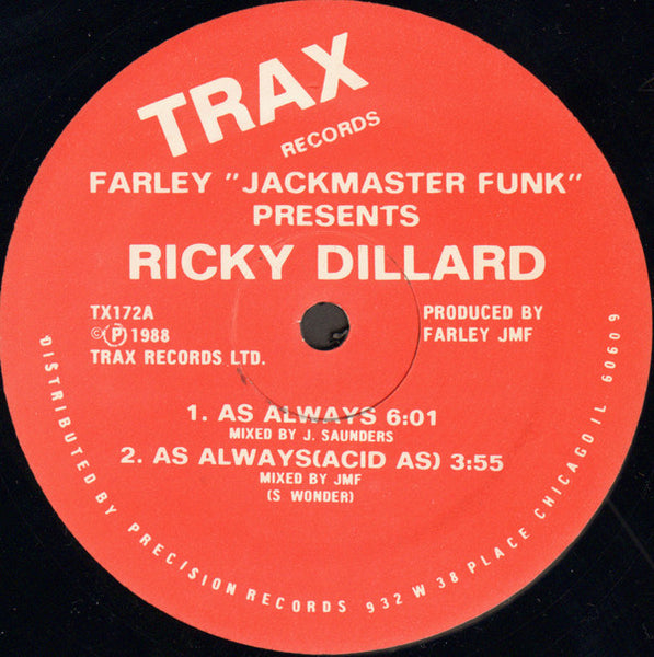 Farley "Jackmaster" Funk Presents Ricky Dillard : As Always (12")