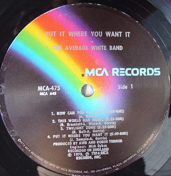 Average White Band : Put It Where You Want It (LP, Album)