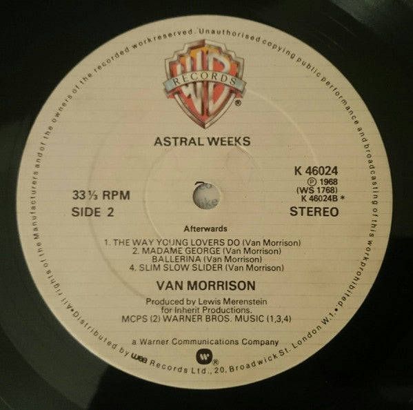 Van Morrison : Astral Weeks (LP, Album, RE)