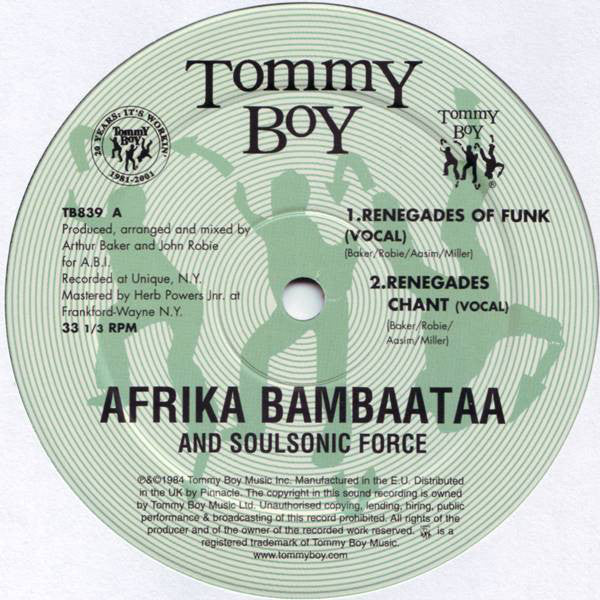 Afrika Bambaataa & Soulsonic Force : Renegades Of Funk (12", RE)
