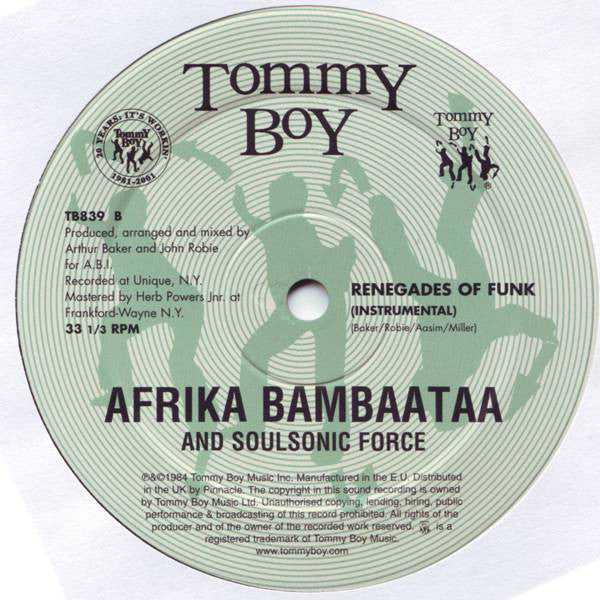 Afrika Bambaataa & Soulsonic Force : Renegades Of Funk (12", RE)