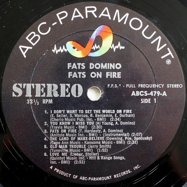 Fats Domino : Fats On Fire (LP, Album)