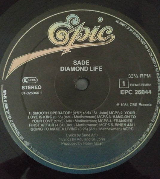 Sade : Diamond Life (LP, Album)