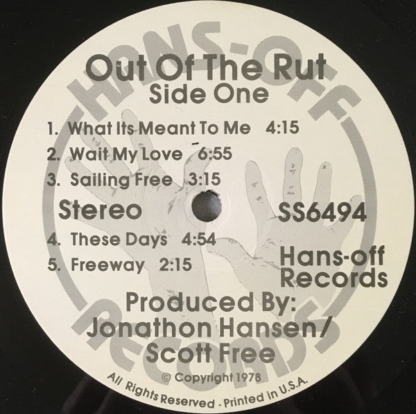 Jonathon Hansen : Out Of The Rut (LP, Album)