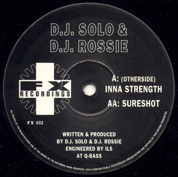 DJ Solo & DJ Rossie : Inna Strength / Sureshot (12")