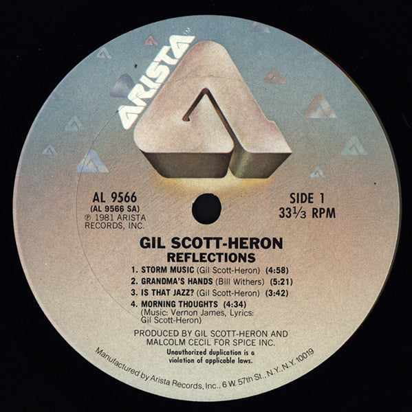 Gil Scott-Heron : Reflections (LP, Album, Pit)