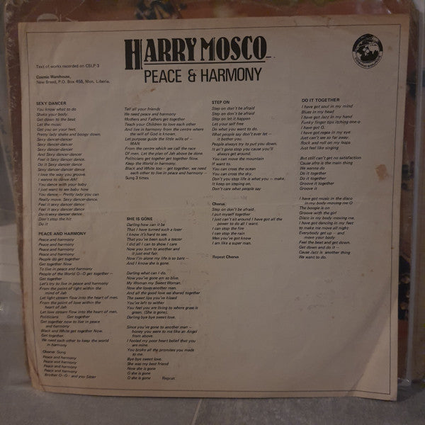 Harry Mosco : Peace & Harmony (LP, Album)
