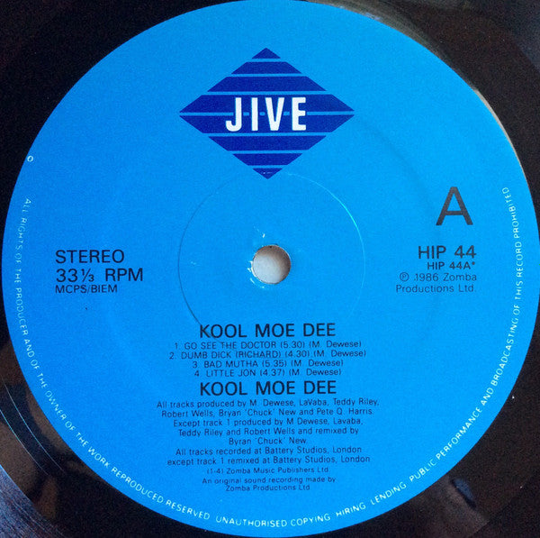 Kool Moe Dee : Kool Moe Dee (LP, Album, Blu)