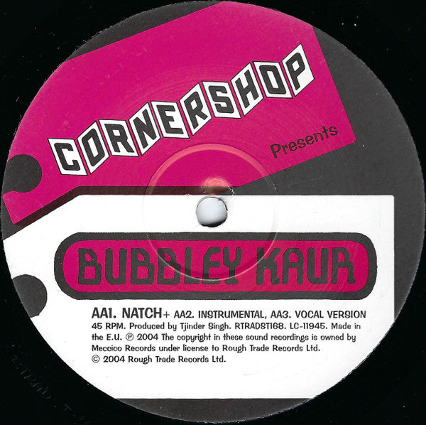 Cornershop Presents Bubbley Kaur : Topknot / Natch (12", Single)