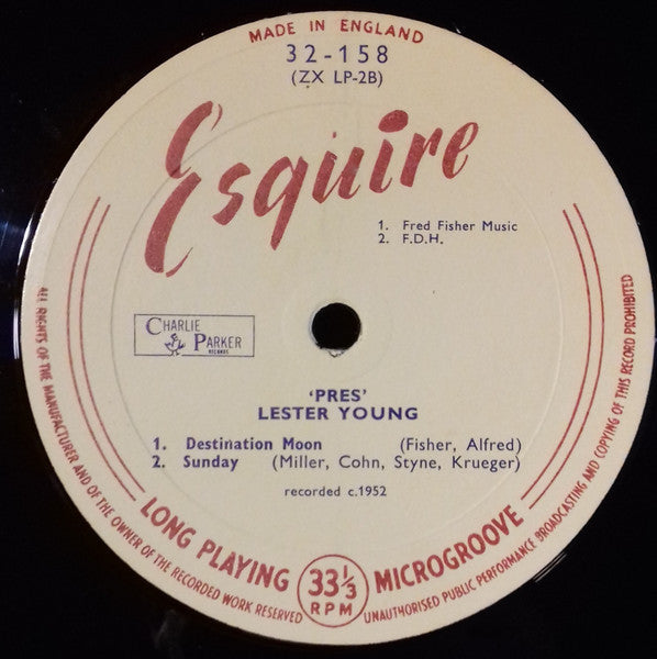 Lester Young : Pres (LP, Album, Mono)
