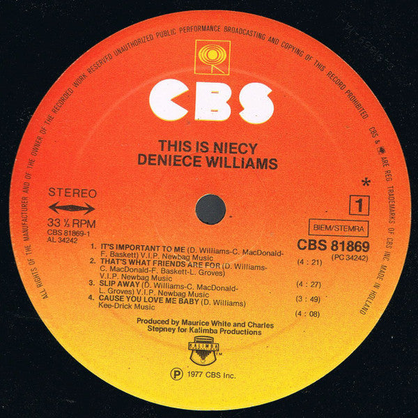 Deniece Williams : This Is Niecy (LP, Album)